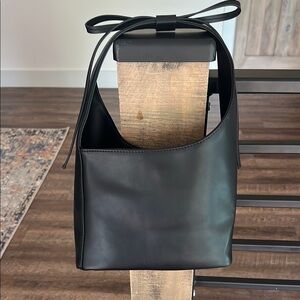 N/E Expressions NYC Vegan Black Leather Shoulder Bag
